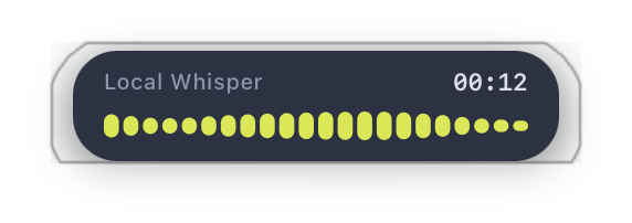 FlowType audio visualizer showing live waveform
