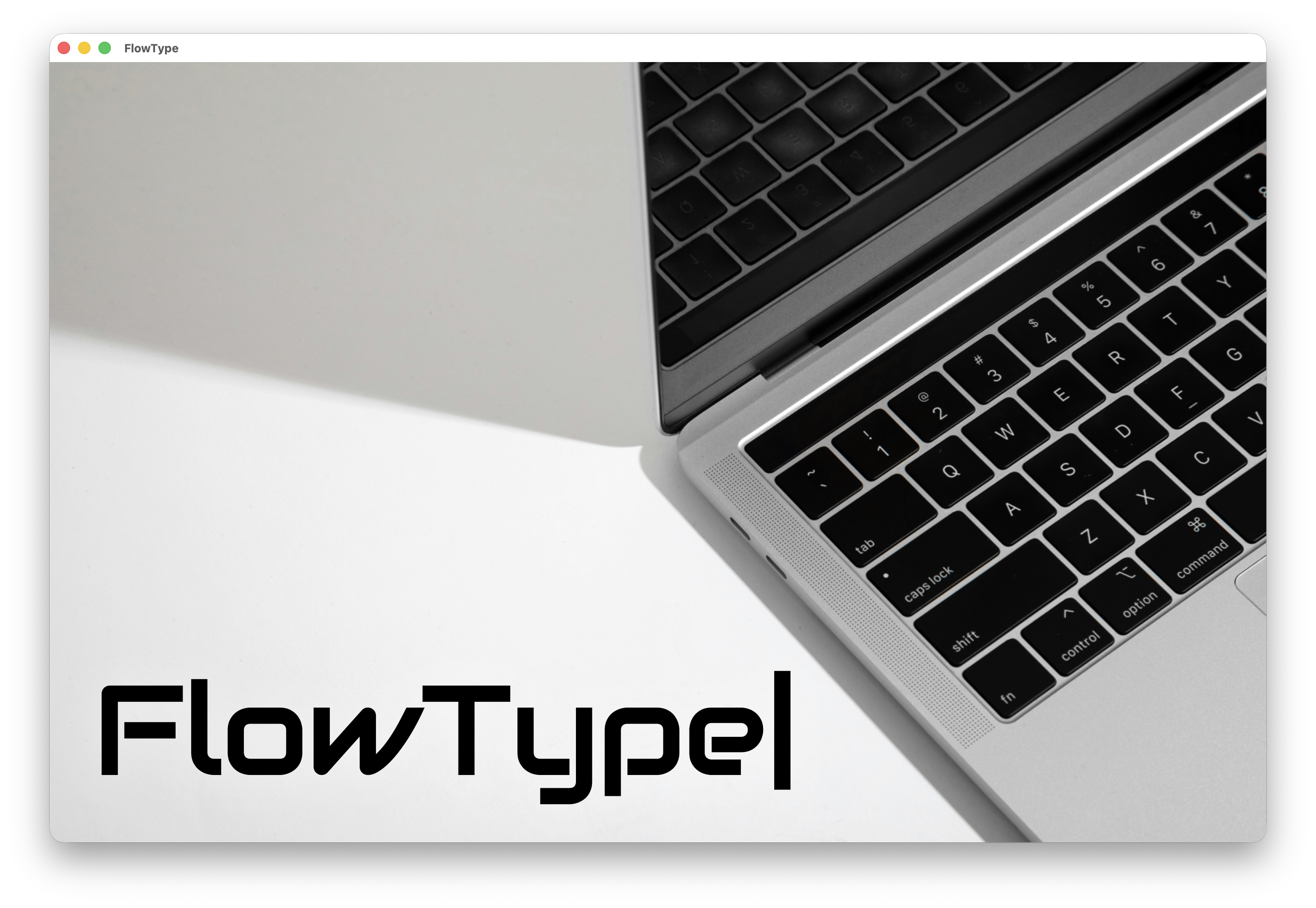 FlowType splash screen